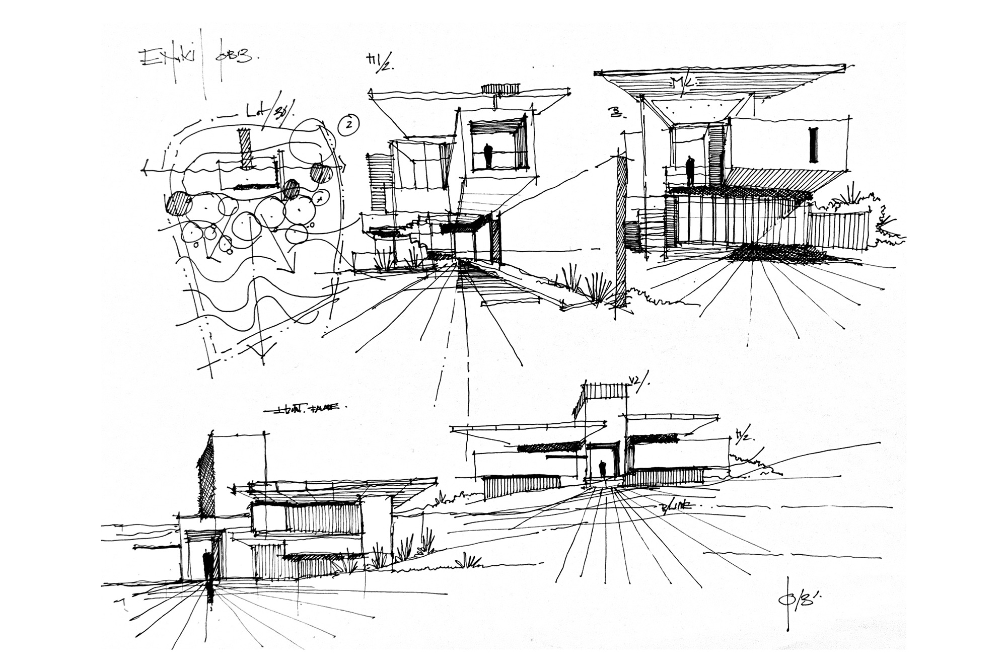 Diagrama de diseno de Casa Enoki, Peninsula Papagayo, Guanacaste - QBO3 Arquitectos